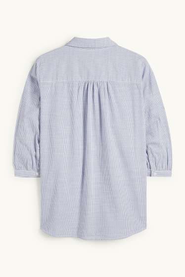 Femei - Bluză - cu dungi - albastru