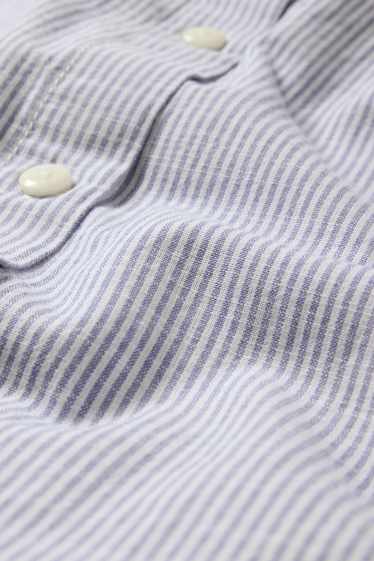 Femei - Bluză - cu dungi - albastru