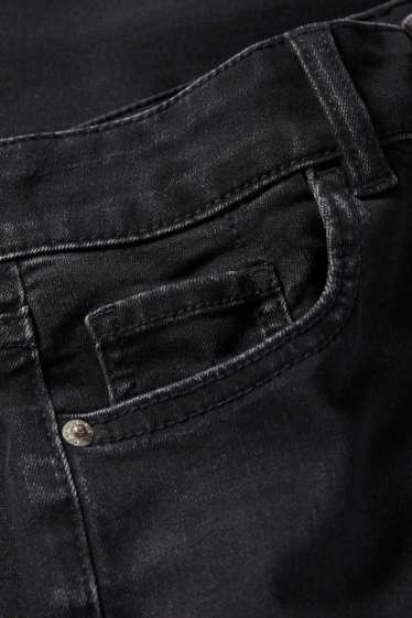 Women - Slim jeans - high waist - denim-dark gray
