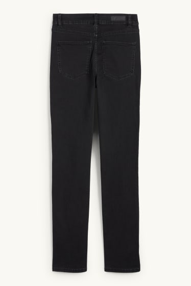 Women - Slim jeans - high waist - denim-dark gray