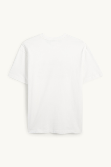 Bărbați - Tricou - relaxed fit - alb-crem