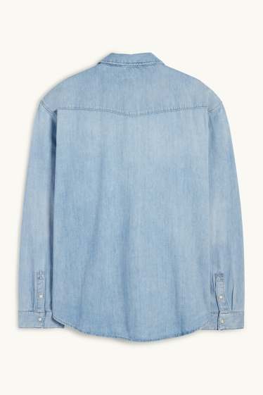 Hombre - Camisa vaquera - regular fit - Kent - vaqueros - azul claro