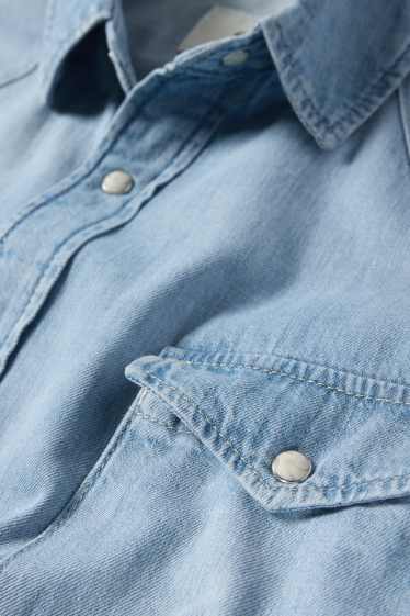 Hombre - Camisa vaquera - regular fit - Kent - vaqueros - azul claro