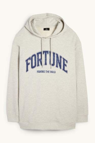 Home - Dessuadora amb caputxa - gris clar jaspiat