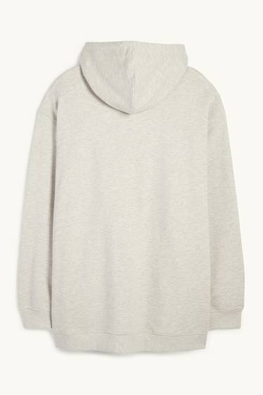 Home - Dessuadora amb caputxa - gris clar jaspiat