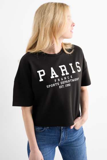 Femei - Bluză de molton - negru