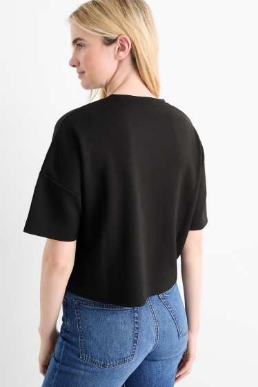 Femei - Bluză de molton - negru