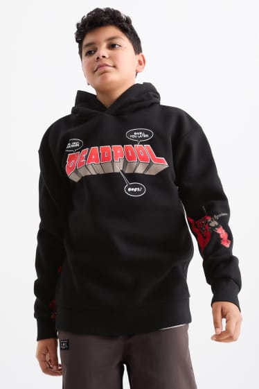 Enfants garçons - Deadpool - sweat à capuche - noir