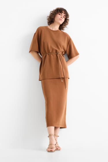 Femmes - Jupe crayon - marron