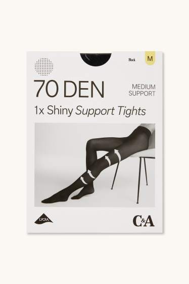 Dames - Panty - LYCRA® - 70 DEN - zwart