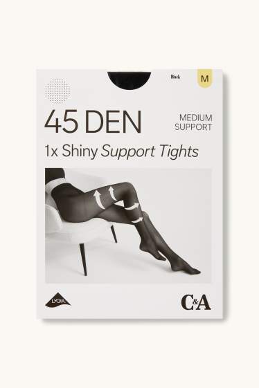 Dames - Panty - LYCRA® - 45 DEN - zwart