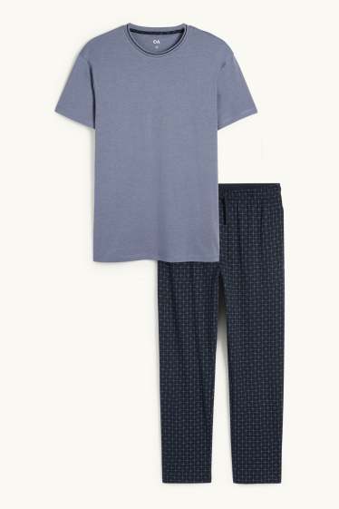Hommes - Pyjama - bleu foncé
