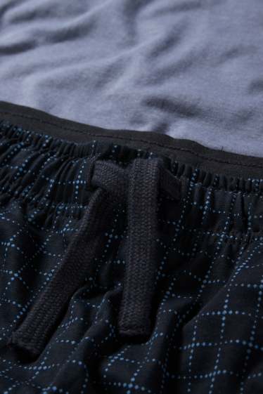 Hommes - Pyjama - bleu foncé