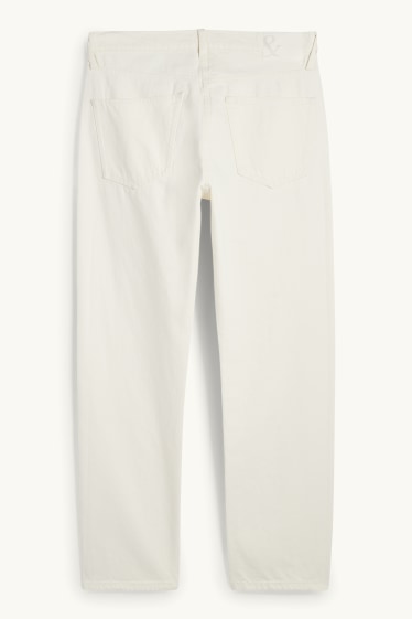 Heren - Regular jeans - crème wit