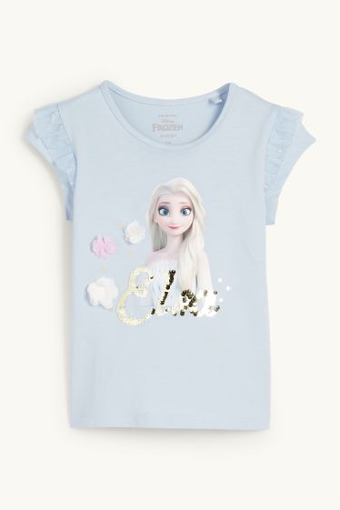 Kinderen: meisjes - Frozen - T-shirt - lichtblauw