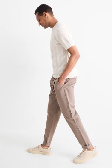Hommes - Chino - regular fit - gris foncé