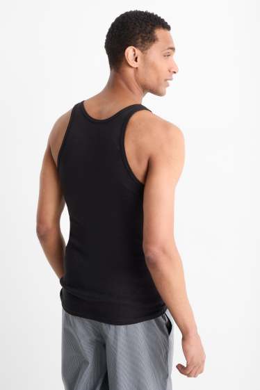 Bărbați - Multipack 3 buc. - maiou - reiat fin - negru