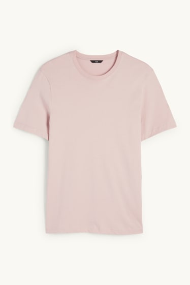 Heren - T-shirt - regular fit - roze