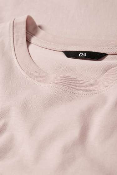 Heren - T-shirt - regular fit - roze