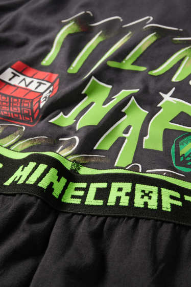 Děti - chlapci - Minecraft - pyžamo - 2dílné - tmavošedá