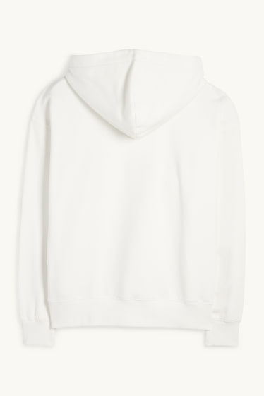 Hommes - Sweat à capuche oversize - blanc crème