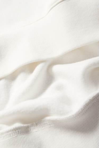 Hommes - Sweat à capuche oversize - blanc crème