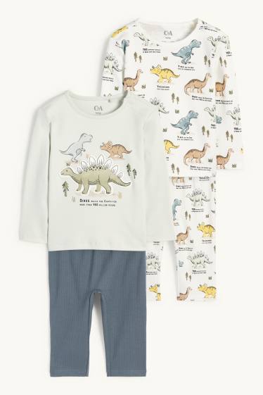 Baby Boys - Multipack of 2 - dinosaur - baby pyjamas - 4 piece - mint green
