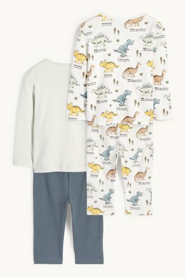 Baby Boys - Multipack of 2 - dinosaur - baby pyjamas - 4 piece - mint green