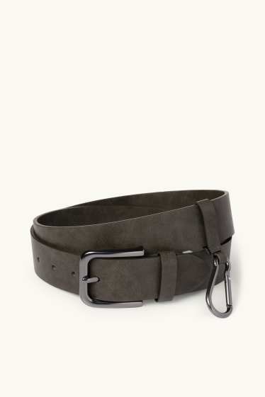 Hommes - Ceinture - synthétique - gris foncé