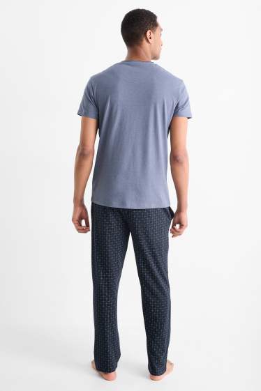 Hommes - Pyjama - bleu foncé