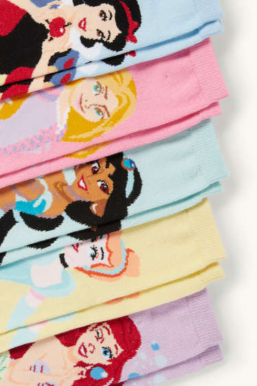 Enfants filles - Lot de 5 paires - princesse Disney - chaussettes à motif - violet clair