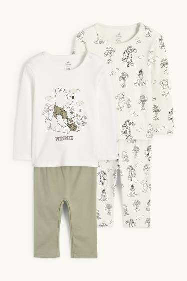 Bébés garçons - Lot de 2 - Winnie l’ourson - pyjamas bébé - 4 pièces - vert menthe
