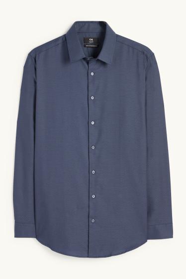 Herren - Businesshemd - Slim Fit - Kent - bügelfrei - dunkelblau