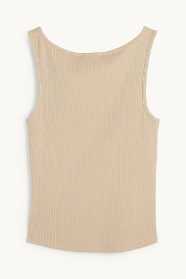 Dames - Korte top - beige