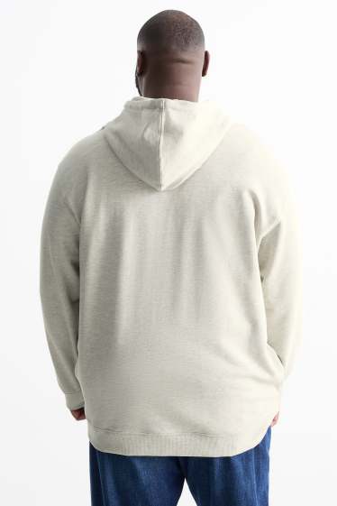 Home - Dessuadora amb caputxa - gris clar jaspiat