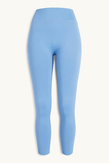 Women - Technical leggings - seamless - light blue