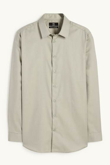 Men - Business shirt - slim fit - kent collar - non-iron - light green