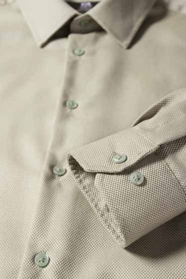 Men - Business shirt - slim fit - kent collar - non-iron - light green
