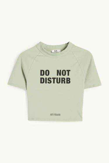 Women - Cropped T-shirt - light green