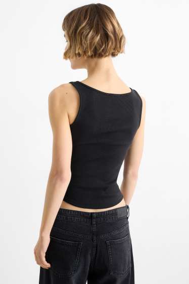 Dames - Korte top - zwart