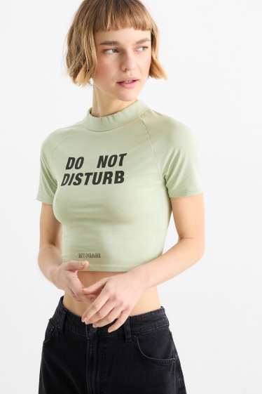 Women - Cropped T-shirt - light green