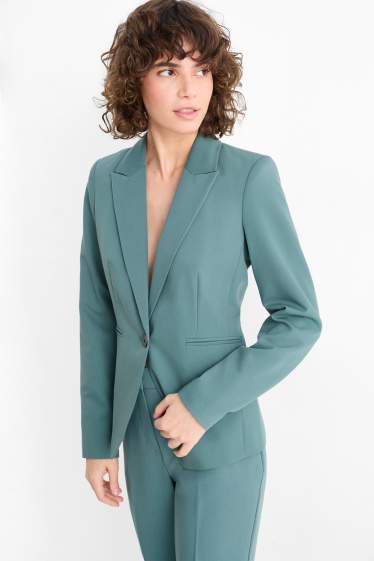 Women - Business blazer - fitted - green