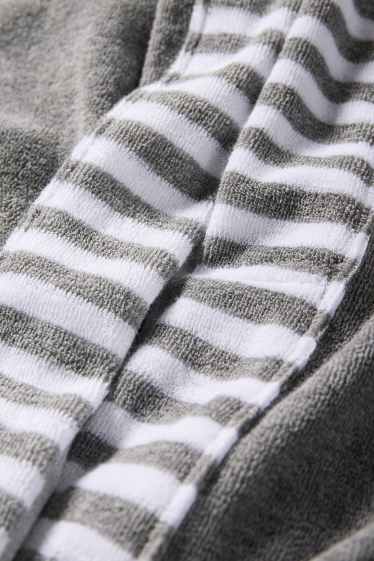 Dámské - Froté župan s kapucí - tmavošedá