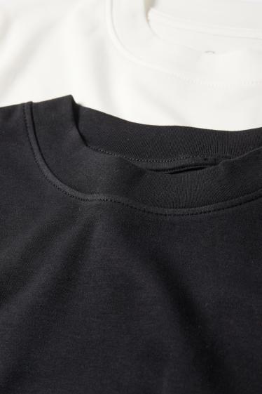 Dames - Set van 2 - T-shirt - zwart / wit