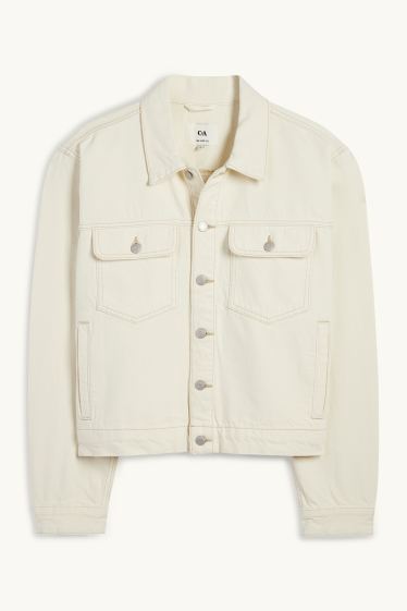 Hommes - Veste en jean - beige clair