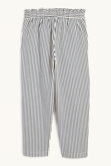 Enfants filles - Pantalon de toile - à rayures - bleu foncé / blanc crème