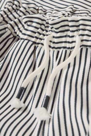 Enfants filles - Pantalon de toile - à rayures - bleu foncé / blanc crème