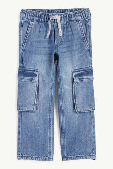 Copii - Băieți - Cargo jeans - denim-albastru