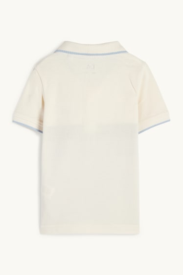 Enfants garçons - Polo - à rayures - blanc crème