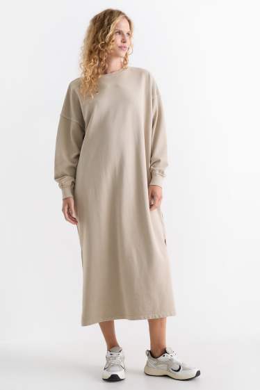 Donna - Vestito in felpa - beige